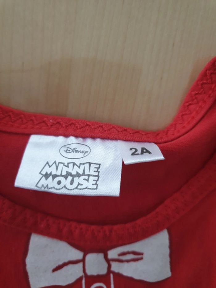 Débardeur fille 2 ans rouge Minnie Disney - photo numéro 2