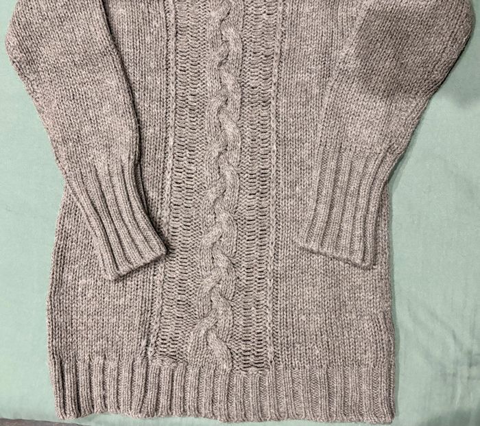 Pull long chaud laine gris taille M - photo numéro 3