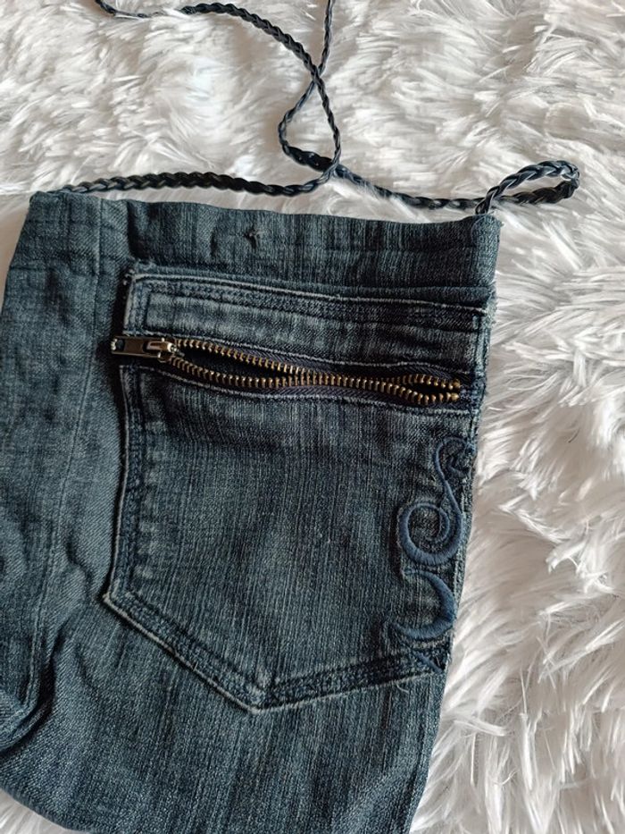 Sac bandoulière en jean (tressée) - photo numéro 4