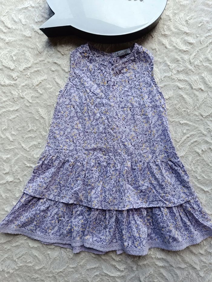 Robe sans manche Fille 23 mois Fleurs Natalys 100% coton - photo numéro 2