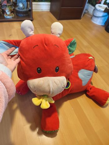 Grande peluche vache rouge 