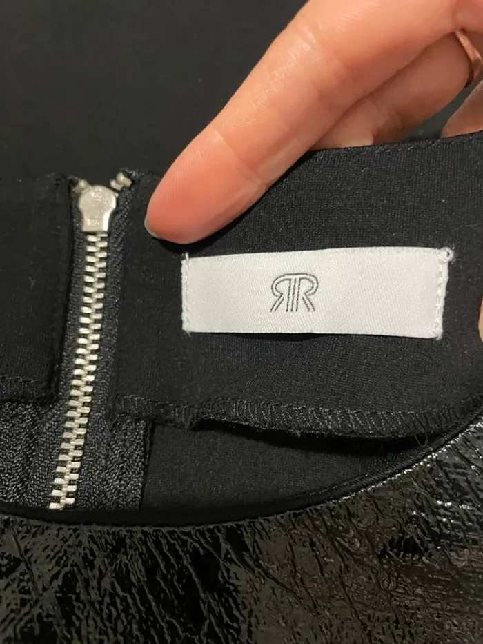 Blouse noire chic en simili cuir - La Redoute - Taille 36 - photo numéro 6