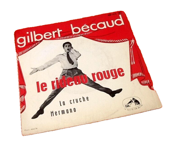 Vinyle 45 tours  Gilbert Bécaud Le rideau rouge  (1959)