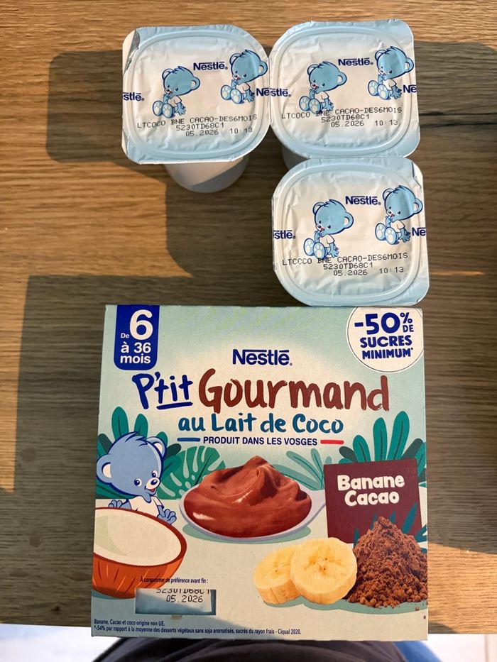 Yaourt lait de coco bébé