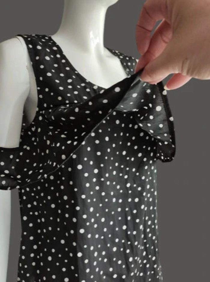 Blouse noire à pois blanc - photo numéro 3