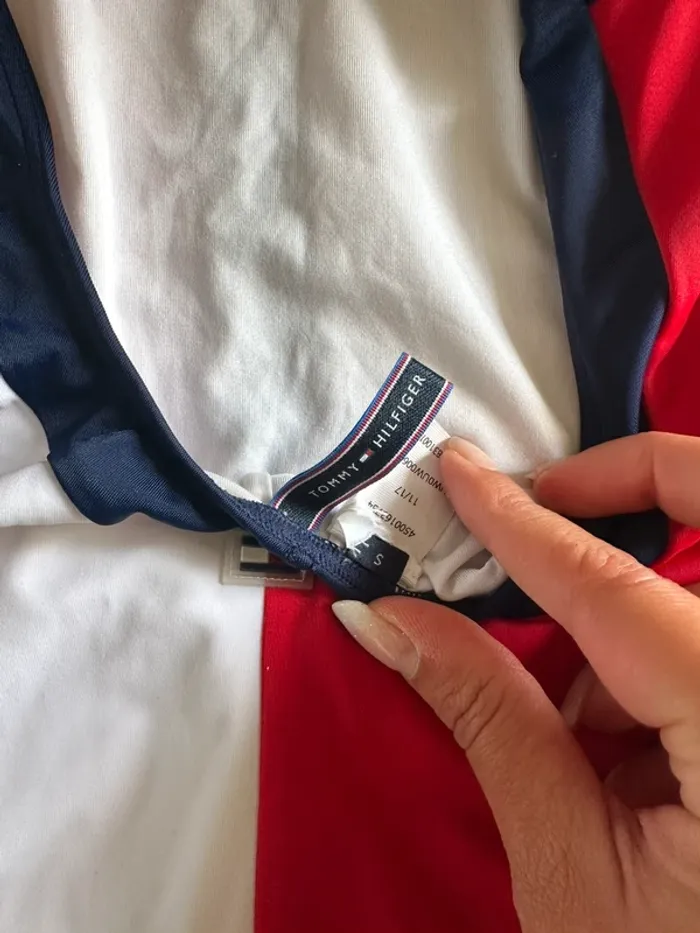 Maillot de bain Tommy Hilfiger bleu blanc rouge taille 36 - photo numéro 4