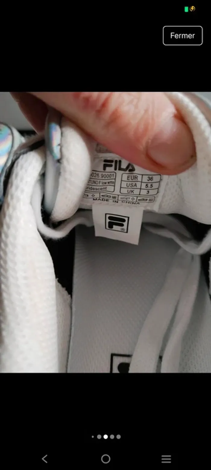 Superbes sneakers baskets femme marque Fila pointure 36 - photo numéro 8