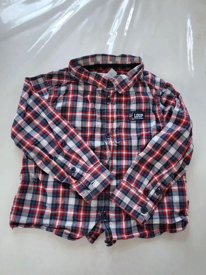 Chemise à carreaux taille 23 mois