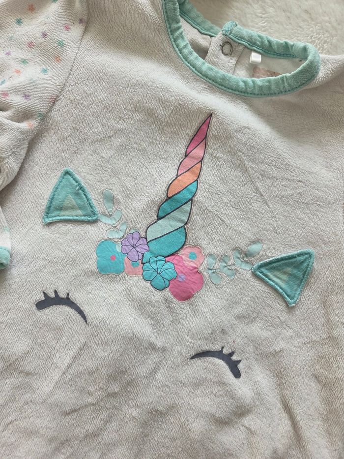 Pyjama velours licorne - photo numéro 2