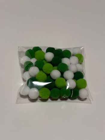 60 pompons Mix vert 