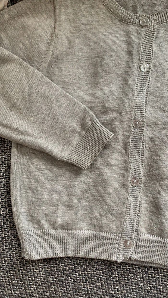 Veste gris clair, Eden et Victor, comme neuve, 4 ans - photo numéro 3