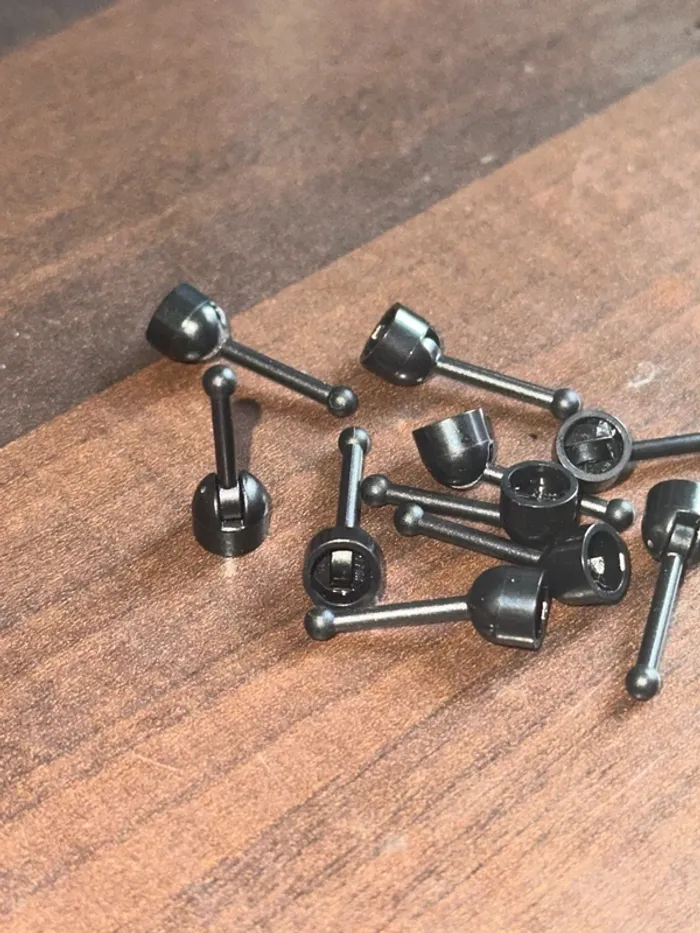 10 Lego antenne, Antenna Small Base with Black Lever ref 4592 Black - photo numéro 3