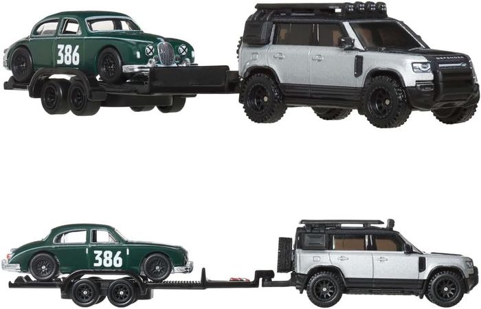 Hot wheels Team transport jaguar mk1 et land rover defender 110 année 2023 - photo numéro 2