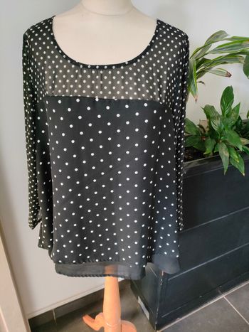 Blouse à pois manches 3/4 MsMode