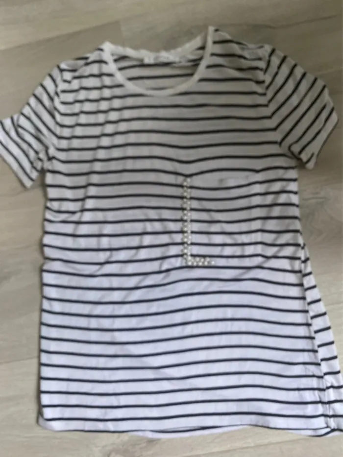 TEE shirt marinière perlé Promod - photo numéro 3