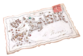 Carte postale ancienne Nargis (Loiret) Un baiser de Nargis