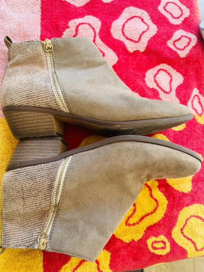 Bottines Daim beige - photo numéro 6