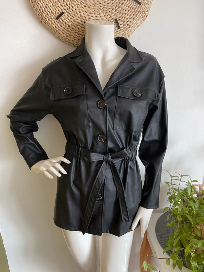 veste similicuir ~ dressing vintage ~ taille S