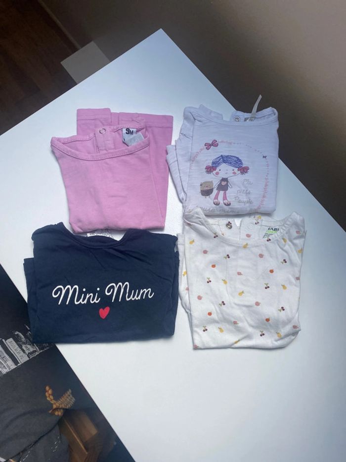 Lot de 4 tee shirt manches longues