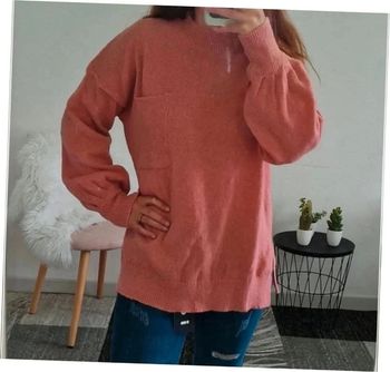 Pull corail avec poche