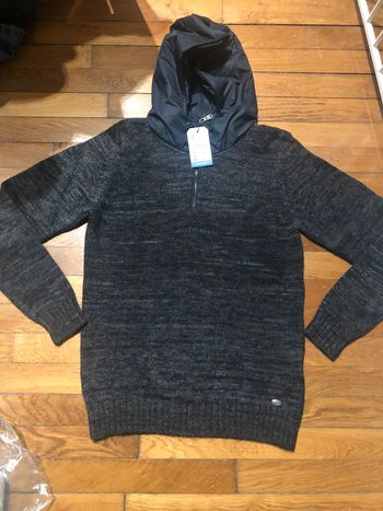 Pull en laine noir Chiné