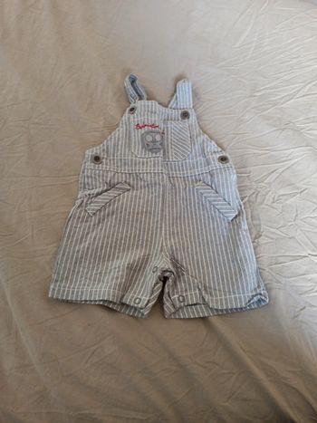 Salopette short 6 mois