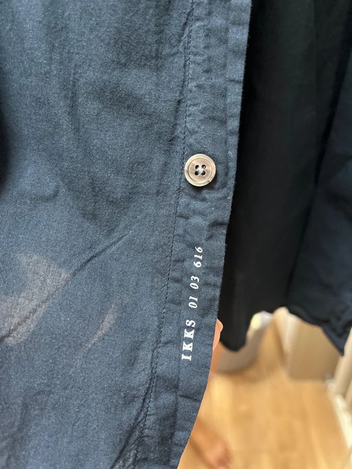 Chemise IKKS unie bleu marine - photo numéro 4