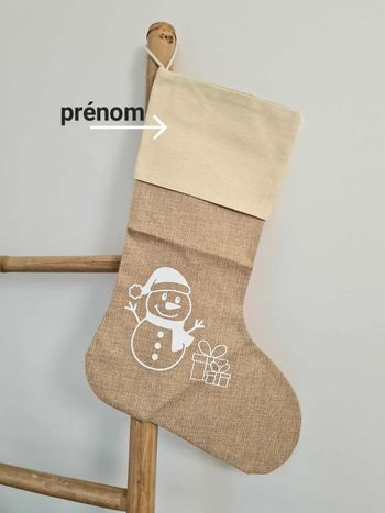 Chaussette de Noël personnalisable avec prénom