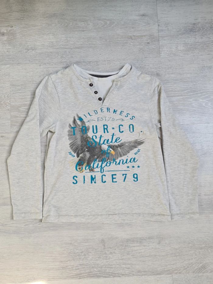 Tee-shirt manches longues Orchestra 8 ans beige chiné