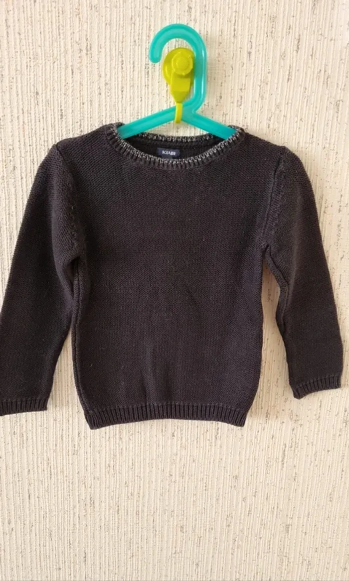 Pull Noir en laine taille 5 ans kiabi - photo numéro 2
