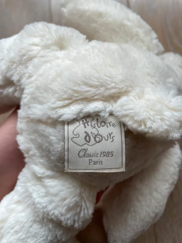 Ours en peluche doudou poupée doux en moumoute blanche - photo numéro 2