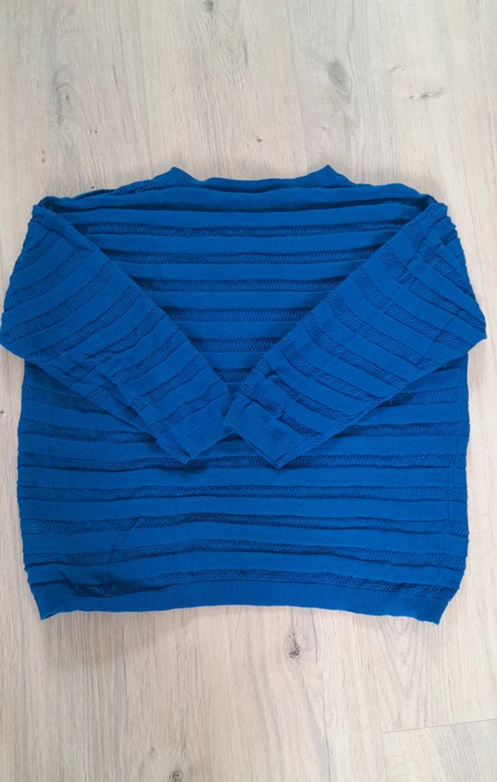 Pull bleu flashy t.40 - photo numéro 5