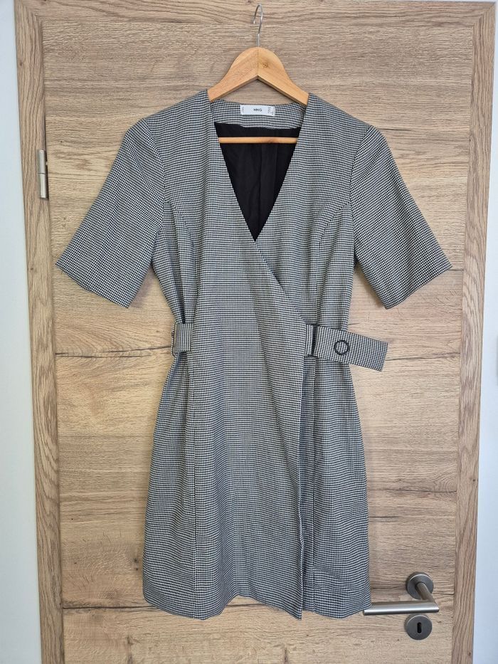 Robe carreaux motif pied de poule