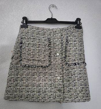 Jupe vintage beige et noire, taille 40