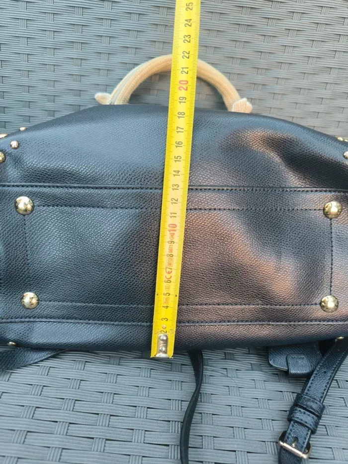 Sac à main cuir bleu et fleur en tissu Coach - photo numéro 19