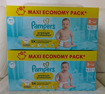 2 paquets Pampers Premium protection Taille 3