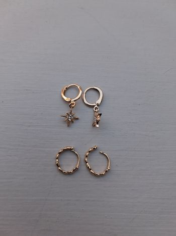 Lot de 2 paires de boucles d'oreilles