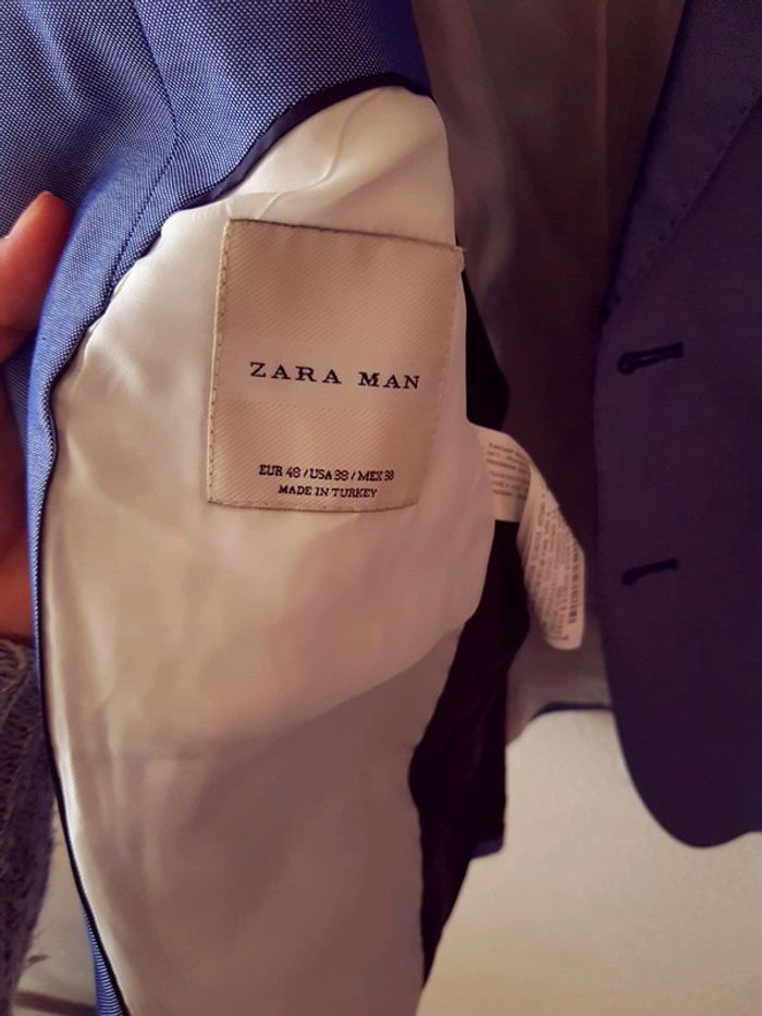 Veste de blazer Zara homme bleu - photo numéro 10