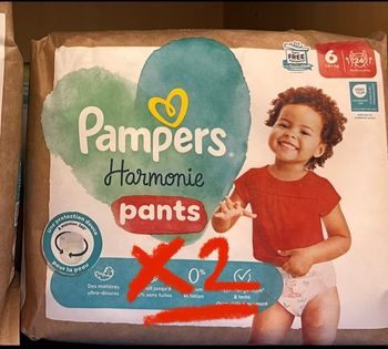 Lot de 2 paquets / pampers pants taille 6