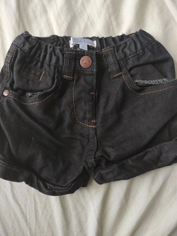 Short en jean noir T3M