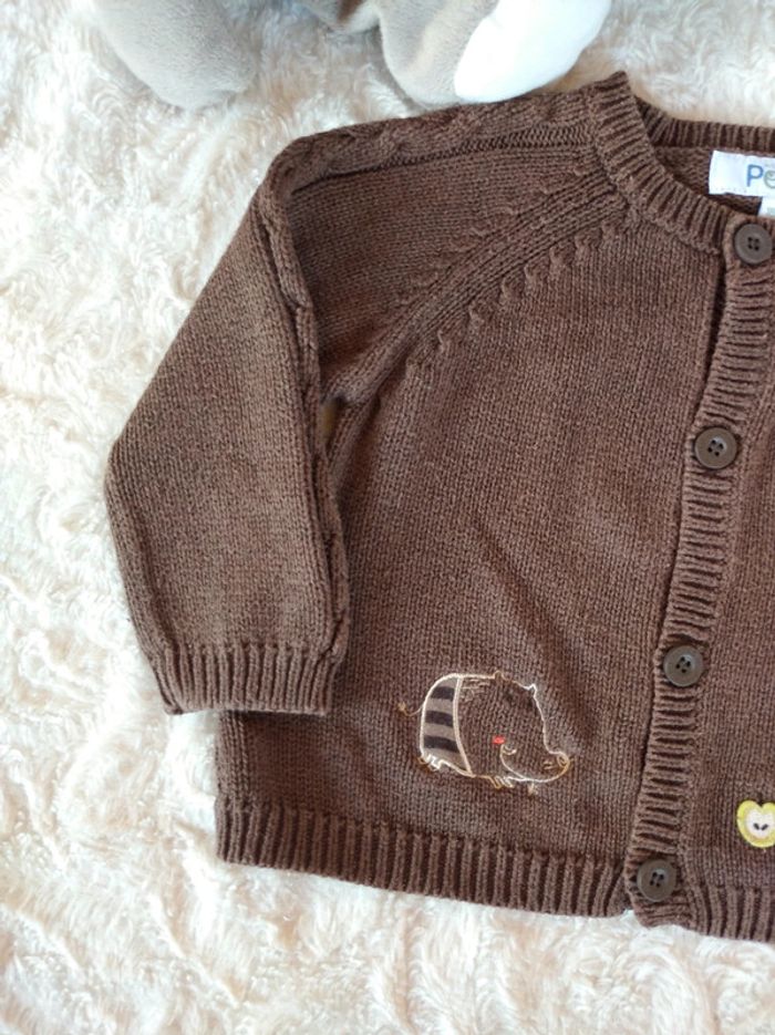 Gilet maille avec laine Garçon 18 mois copain sanglier la compagnie des petits - photo numéro 3