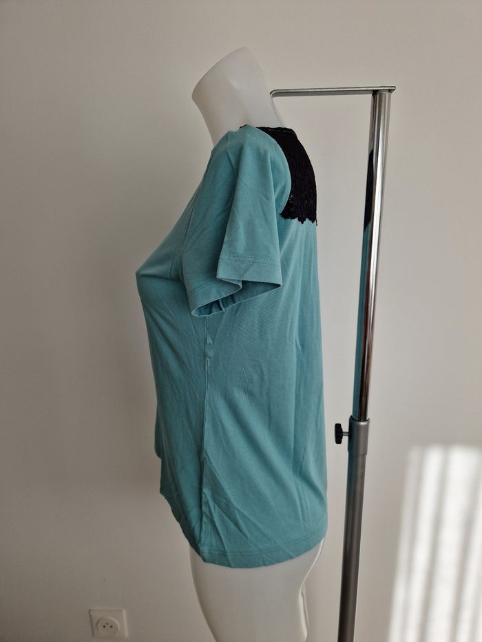 Tee-shirt bleu avec bordage noir dans le dos Armor-Lux - photo numéro 3