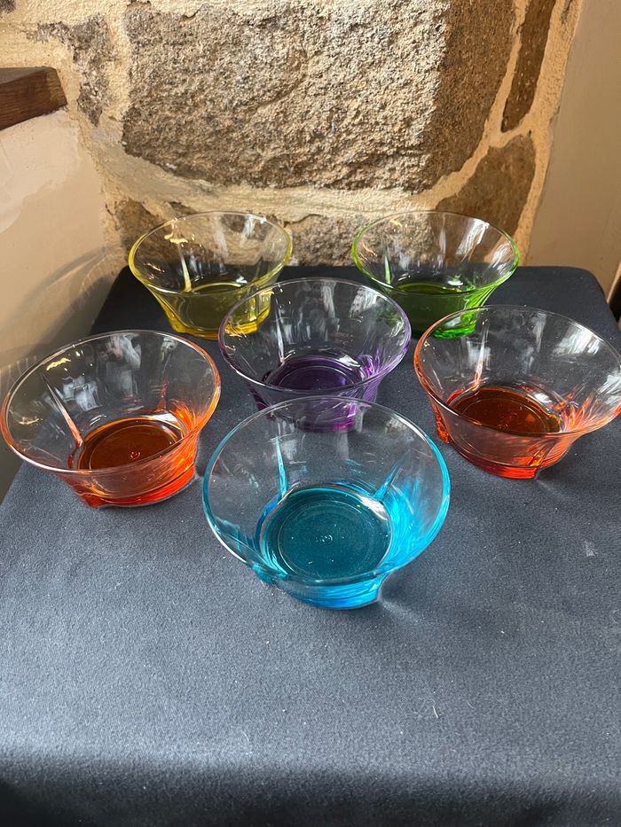 Lot de 6 coupelles multicolours en verre - photo numéro 7