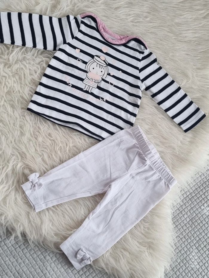 Joli haut marinière + legging