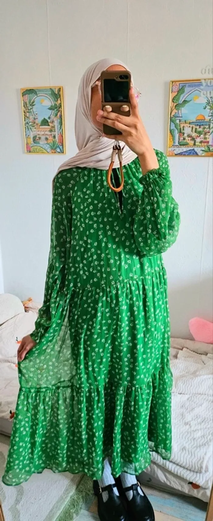 🌿 Robe mi-longue bohème fleurie H&M taille M 🌿 - photo numéro 7