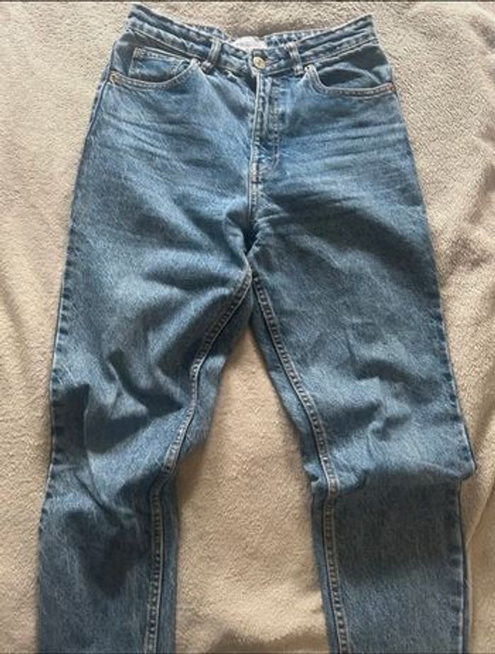 Jeans mom Zara femme Taille 36 bleu - photo numéro 5