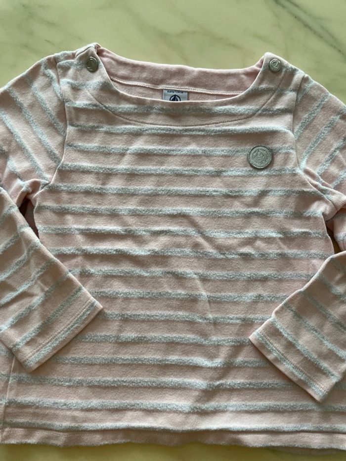 Tee-shirt marinière ML petit bateau 6 ans - photo numéro 4