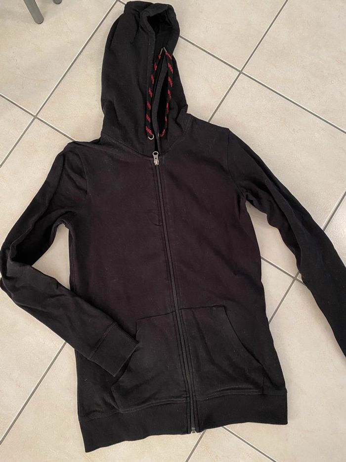 Sweat zippé noir avec capuche Crivit 36 38