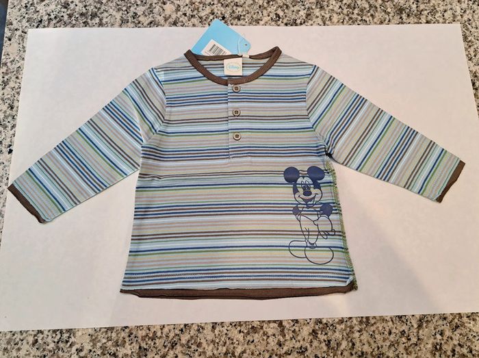 Mickey - Tee-Shirt rayé (74) : Neuf