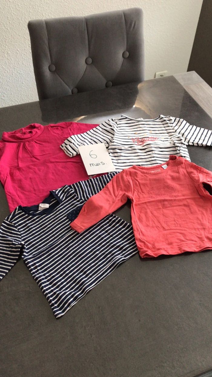 Lot 4 teeshirt manches longues